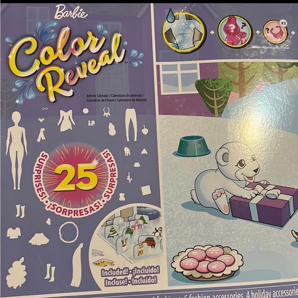 Mattel | Toys | Barbie Color Reveal Christmas Advent Calendar With 25 Surprises | Poshmark